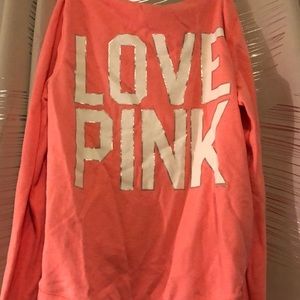 PINK Coral Swear Shirt- XS